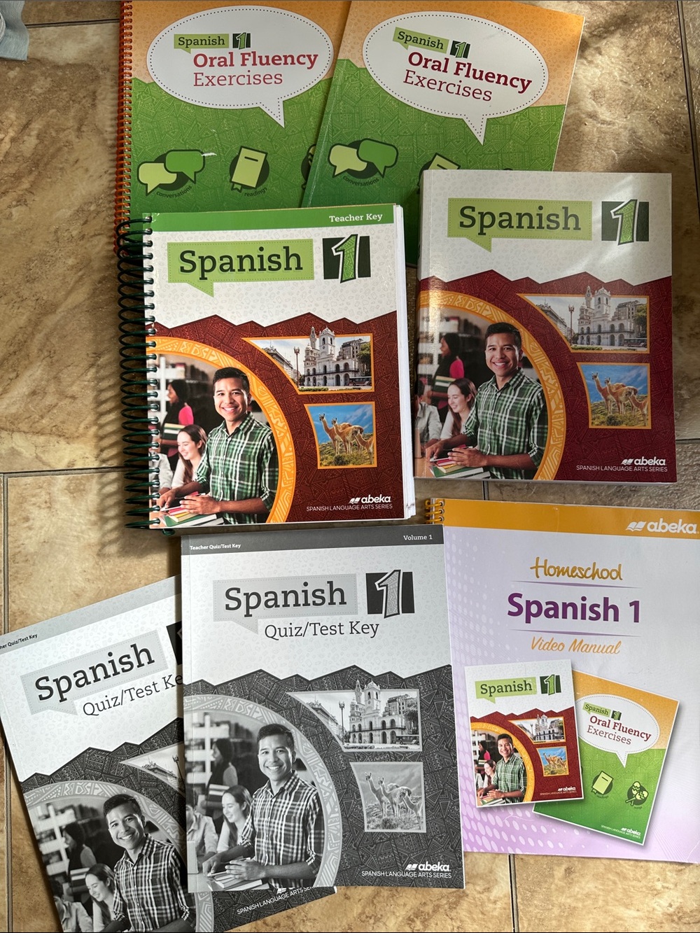 Abeka Spanish 1 curriculum lot for homeschool